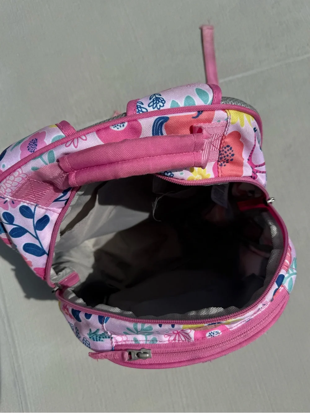 Pottery Barn Kids Pink Sasha's Garden Backpack Large with Monogram Riley